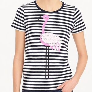 NWT JCREW Collector Flamingo Striped Top -Size XXS